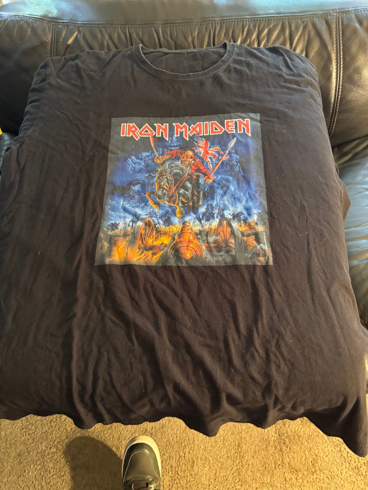 IRON MAIDEN T SHIRT 25" PIT TO PIT 2XL nwobhm Eddie art Bruce Dickinson Metal 2
