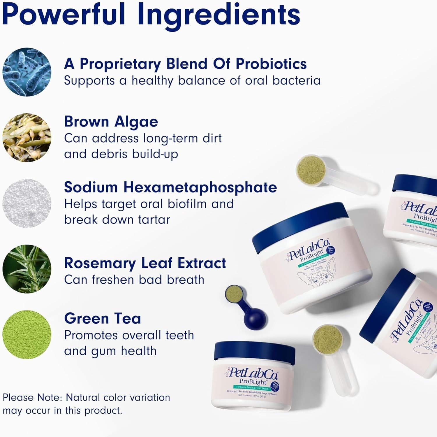 PetLab Co. ProBright Dental Powder - Dog Breath Freshener - Teeth Cleaning Ma 6