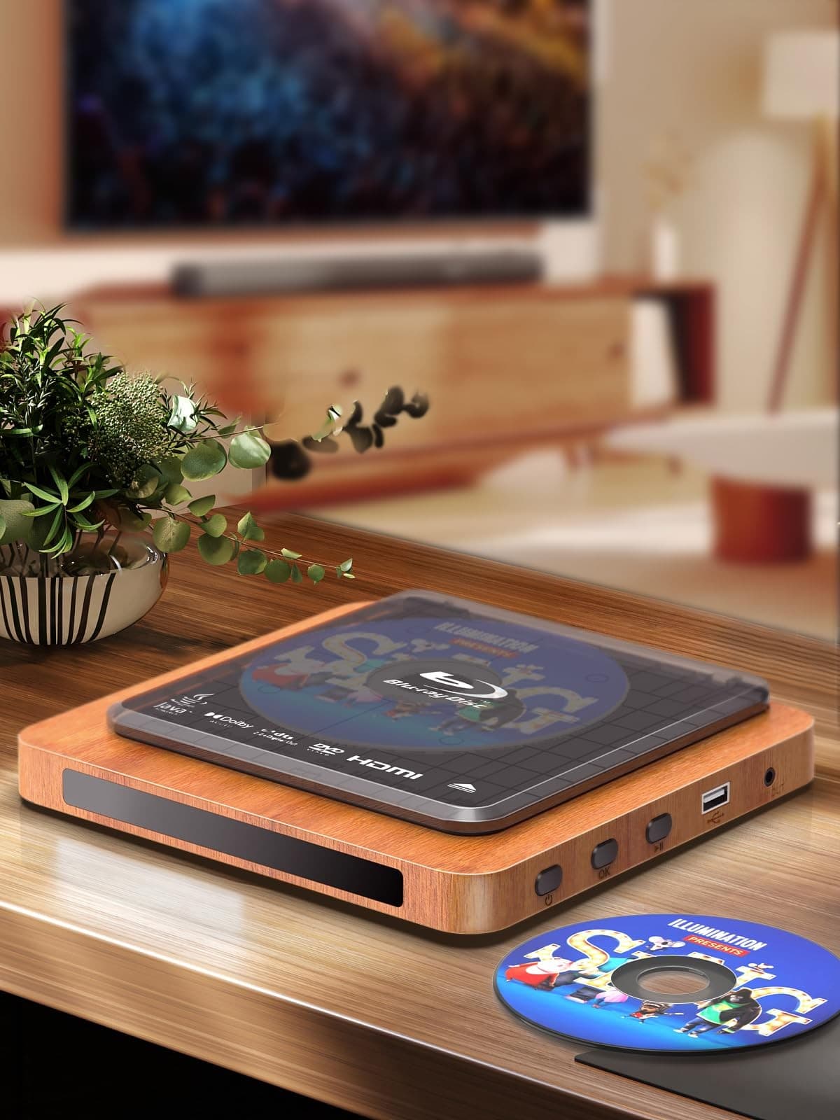 2025 Blu-ray Player with HDMI/AV Cables & Remote, Dolby Audio/DTS, 1080P | Pl... 2