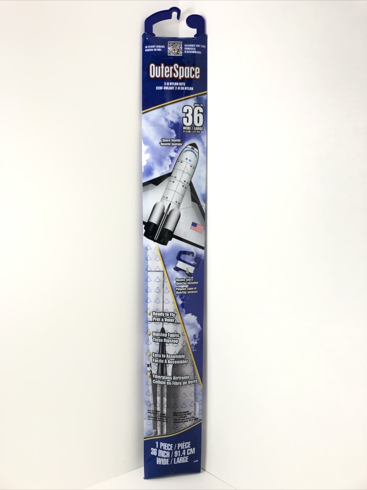 Space Shuttle Nylon Kite 36-Inch-Wide with Handle Line and QuikClip OuterSpace 2