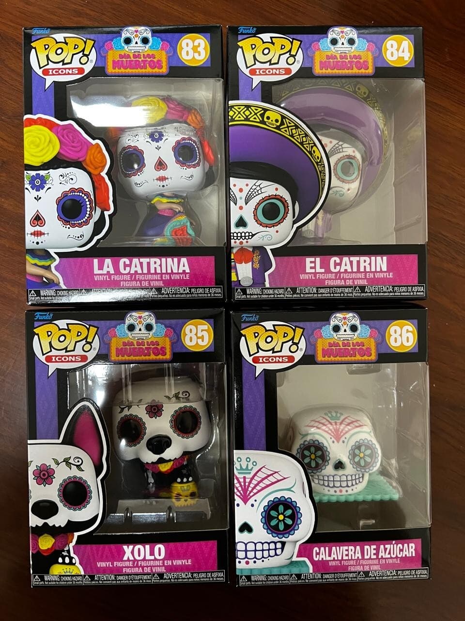 Funko Pop Icons Dia de los Muertos #83/84/85/86 Complete Set New