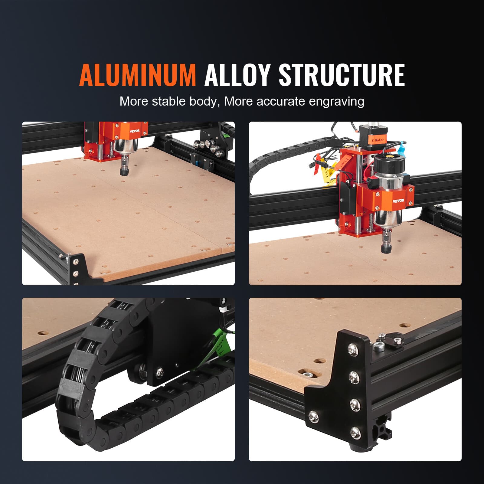 VEVOR CNC Router Machine 300W 3 Axis GRBL Control Wood Engraving Milling Machine 4