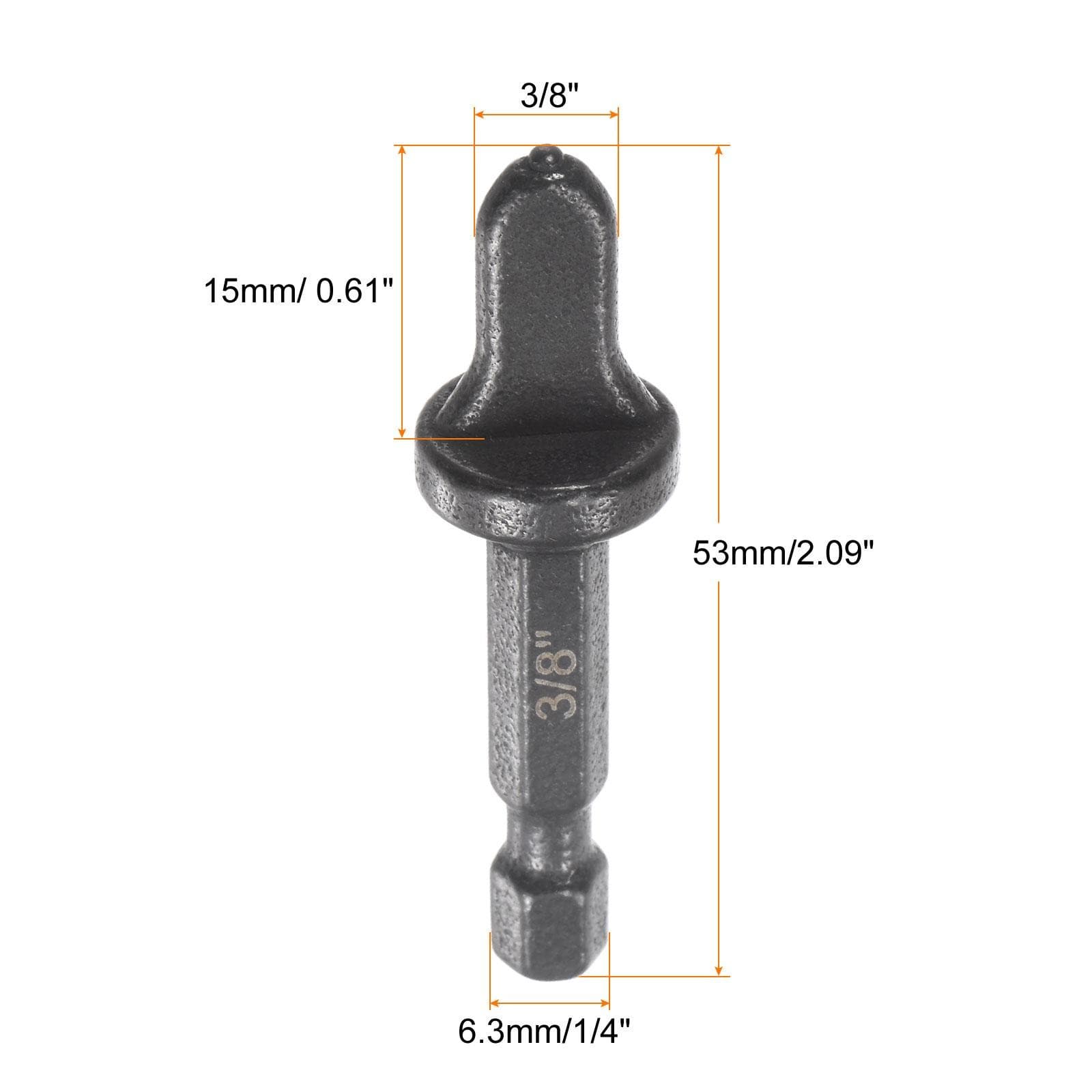 3/8" Swage Tube Expander Drill 1/4" Hex Handle for Copper Aluminum Pipe 2