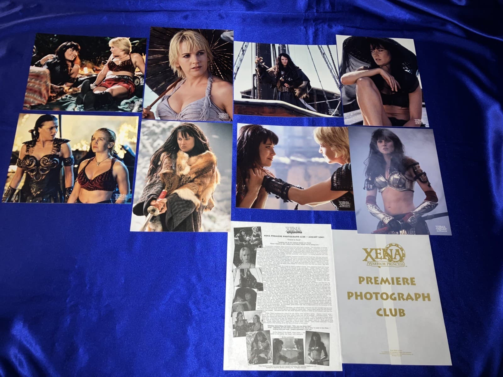ULTRA RARE Xena Premiere Photo Club August 2001 "Friend In Need" Picture Set