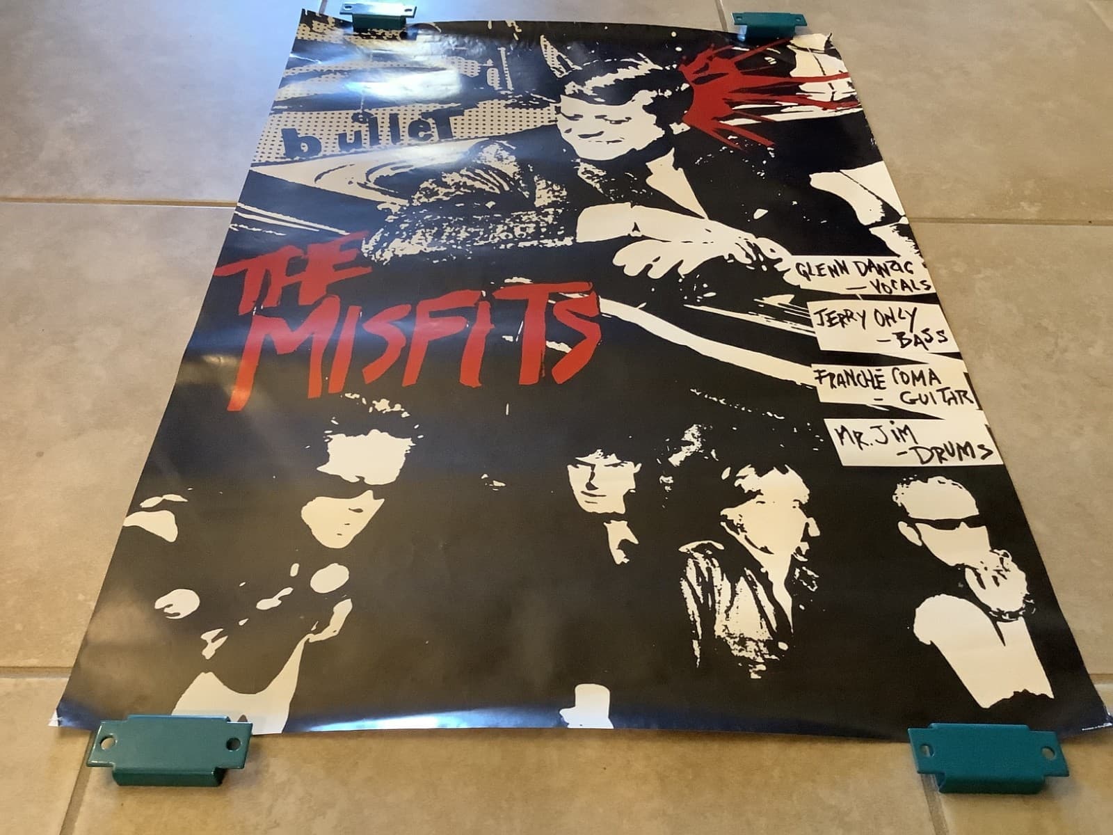 Vintage The Misfits Bullet JFK Poster 24x33 Danzig 2