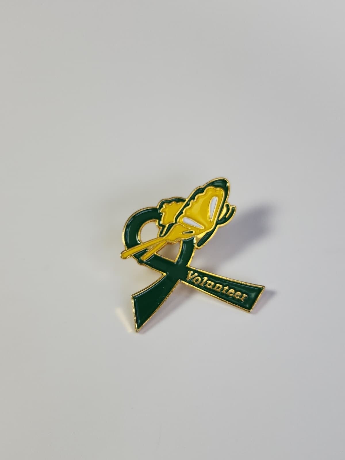 Green Ribbon With Butterfly Volunteer Lapel Pin Mental Health Awareness 