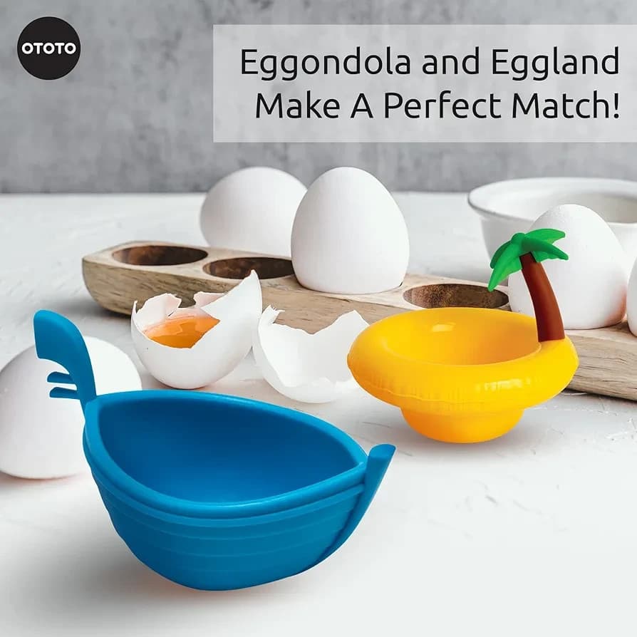 OTOTO Eggondola Silicone Egg Poacher Gondola Boat Design,BPAFree Kitchen Gadgets 5