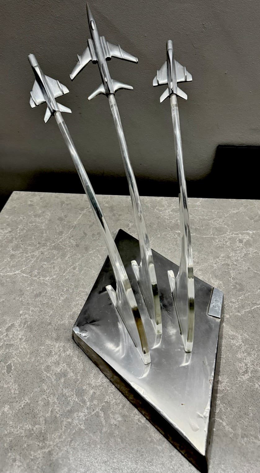 Vintage USSR Space Age Desk Souvenir Devoted to Soviet Aviation USSR Jets 4