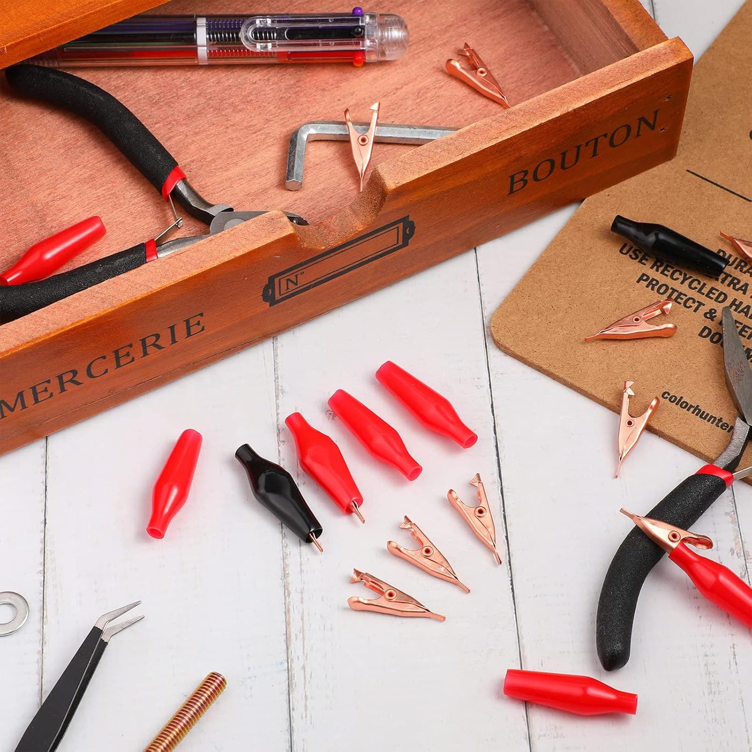 20 Pack Micro Toothless Alligator Test Clips Small Solid Copper Alligator Cli 5