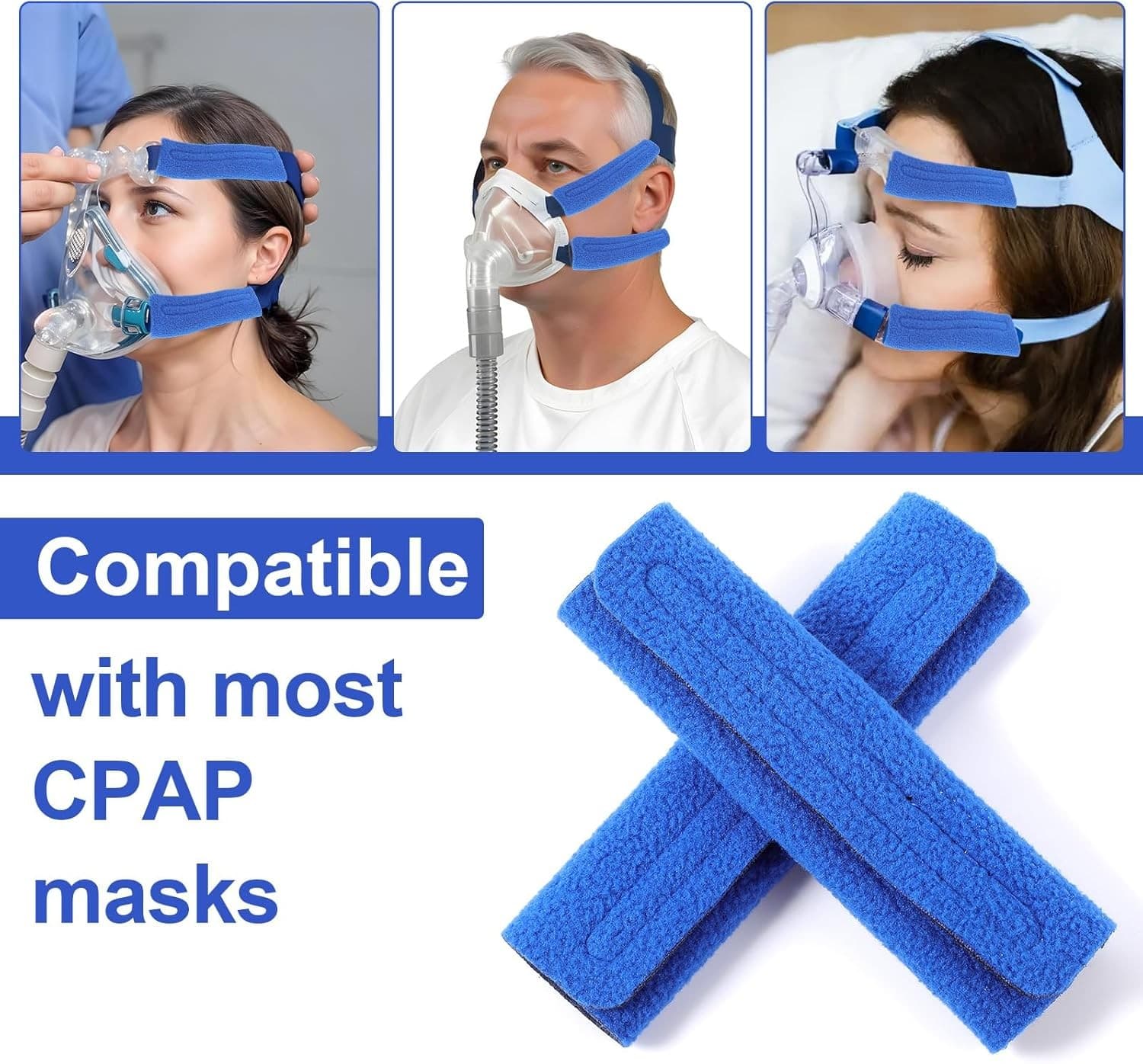 6 Pack CPAP Strap Covers Comfortable Face Pads Fits Most Headgear Strap...  4
