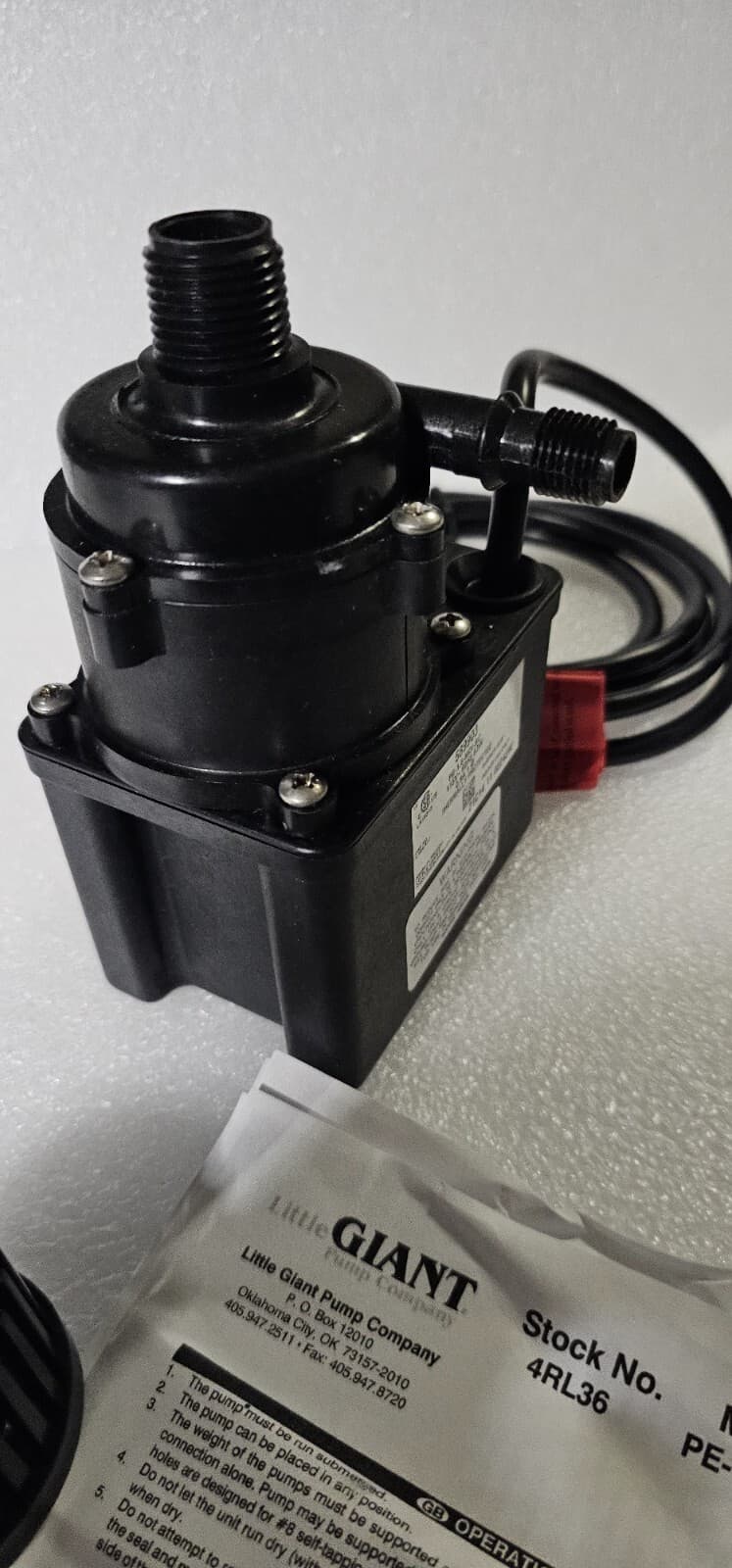 Little Giant 589204 PE-1.5-MDI-SC Magnetic Drive Pump 1/35HP 1/4 MNPT x 1/2 MNPT 4