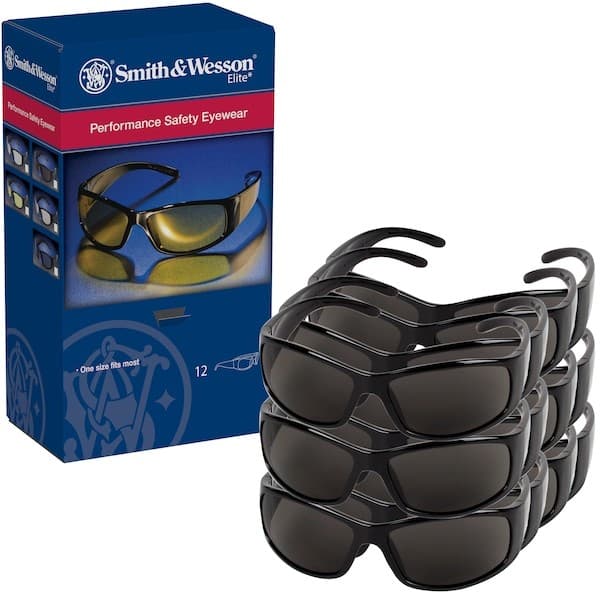 Smith & Wesson 21303 Elite, Safety Glasses, Anti-Fog & Anti-Scratch, Gray Lens, 5