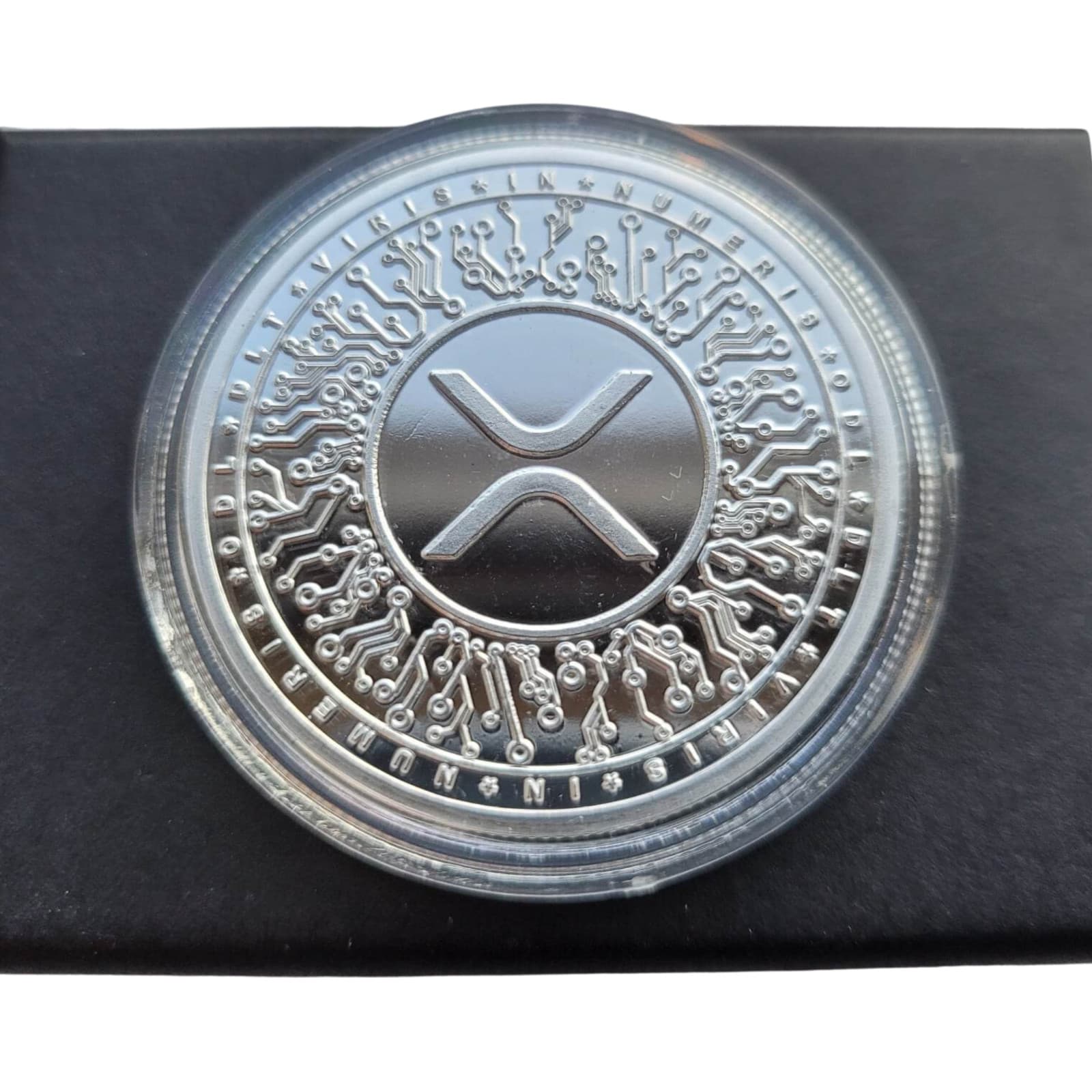 XRP Inspired Coin | .999 Silver Crypto Coin | Deluxe Display Case 4