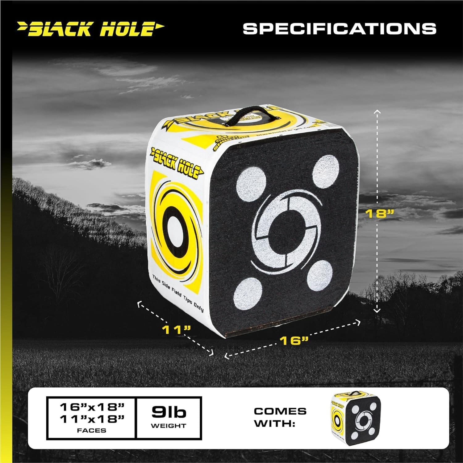 Field Logic Black Hole Archery Target 18″ B61110 4