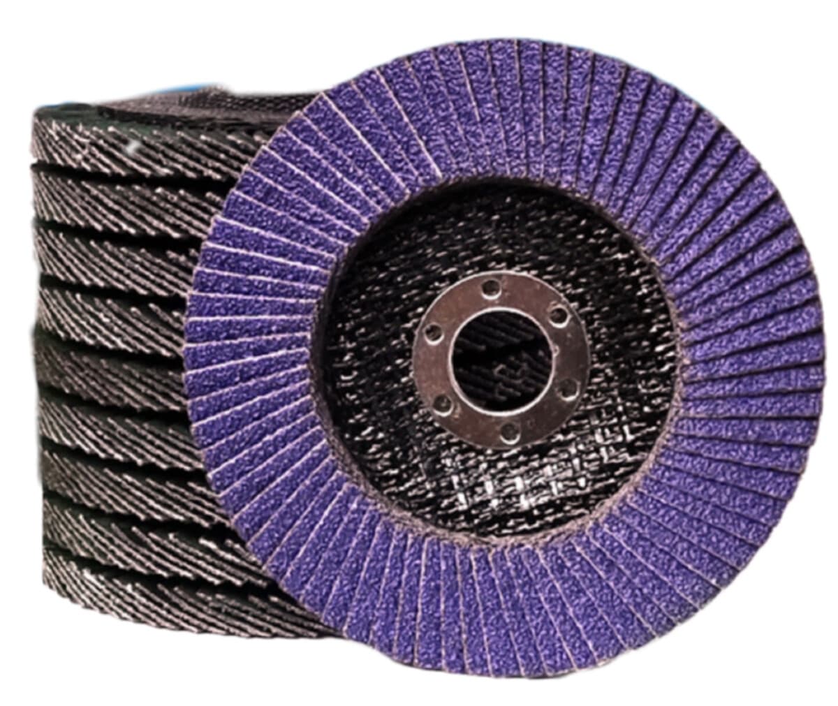 10PCS 4-1/2"x7/8"/115X22MM Purple Ceramic Flap Discs 80Grit Grinding Wheels T29 2