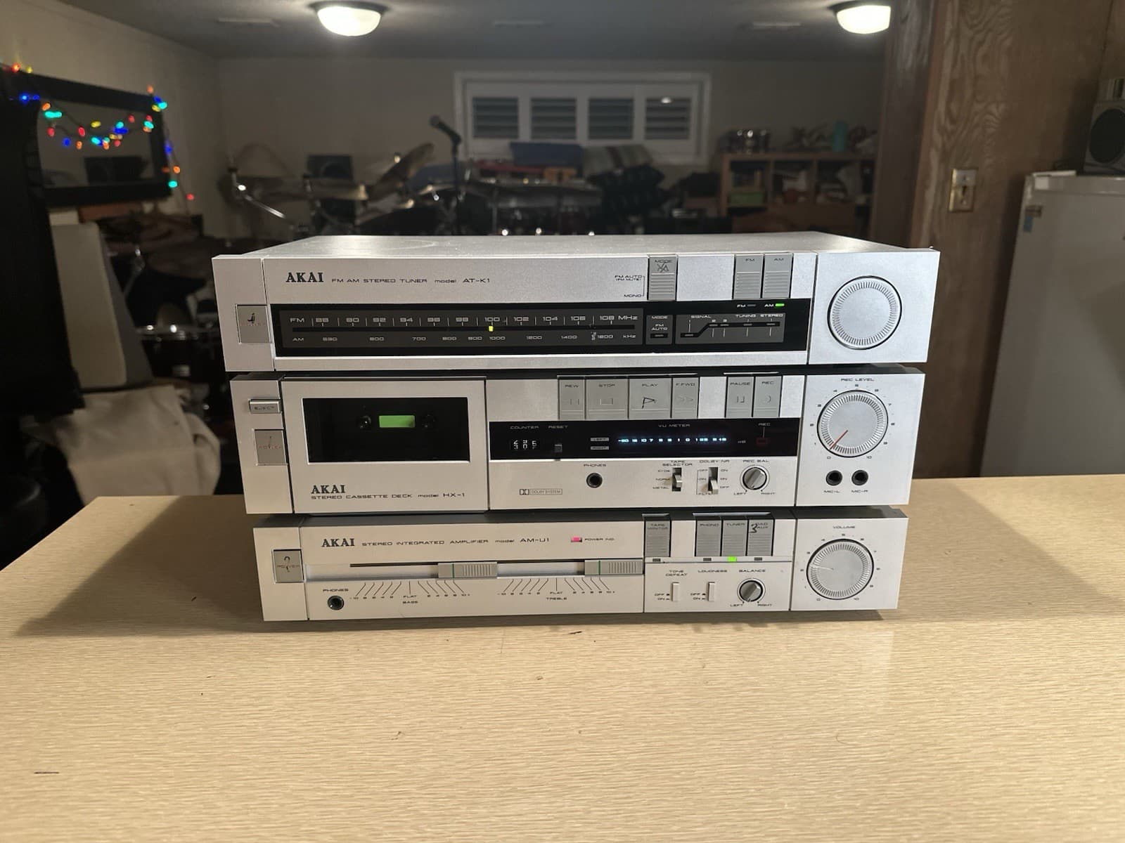 AKAI AM-U1 Integrated Amplifier AT-K1 Stereo Tuner & HX-1 Cassette Deck Serviced 3