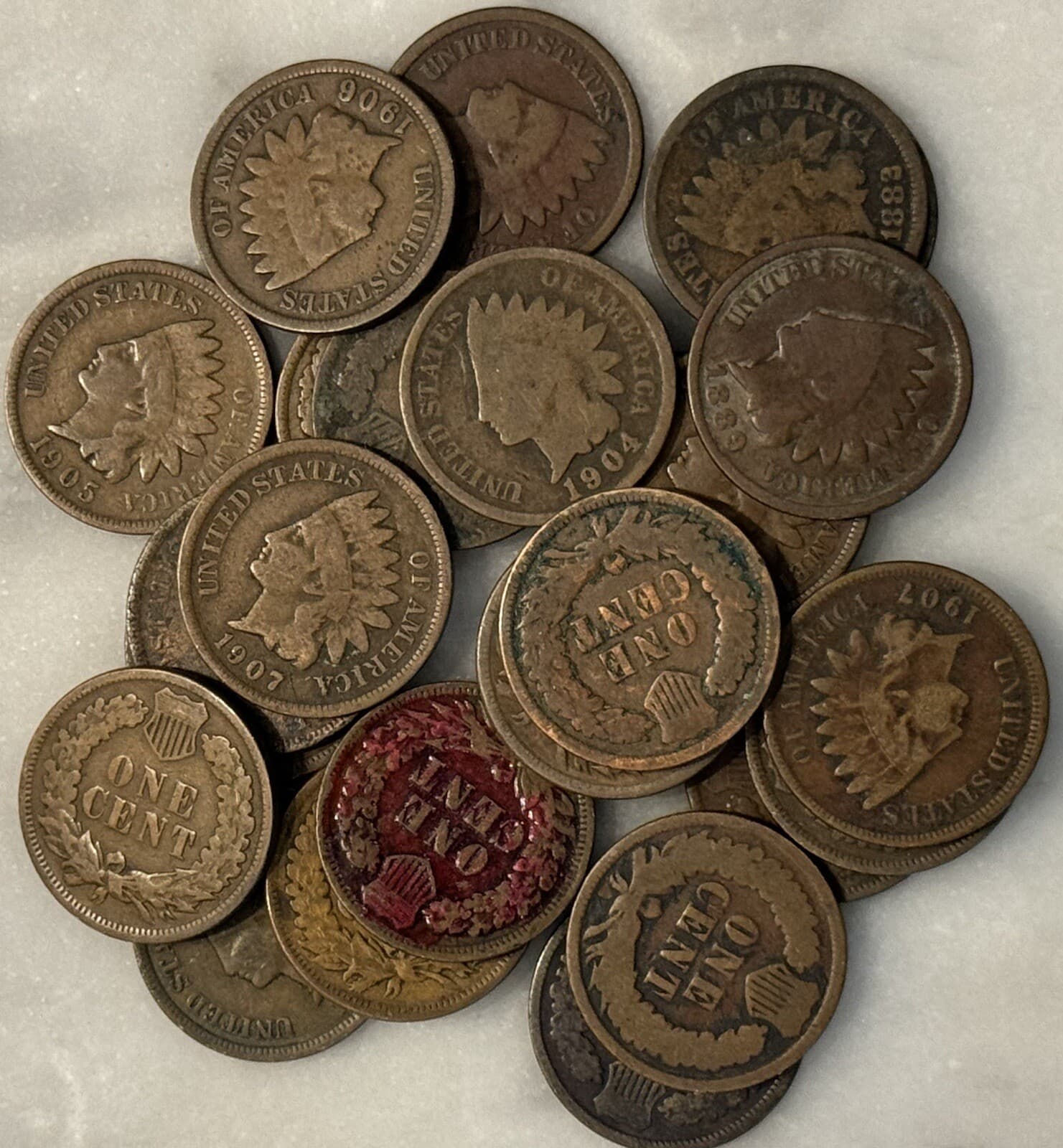 [Lot of 25 Coins] Indian Head Cent - 1/2 Roll - Choose how many! 3