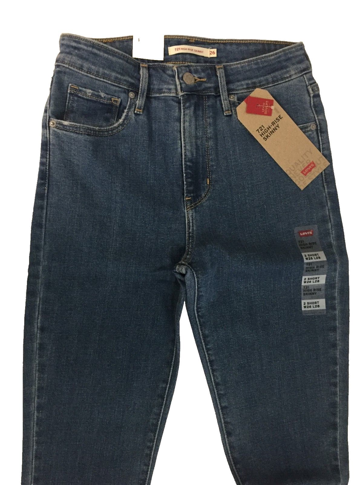 Levi's Wn's Sculpt soft 721 High Rise Skinny Jeans size 2 Short  26W x 28L Levi 3