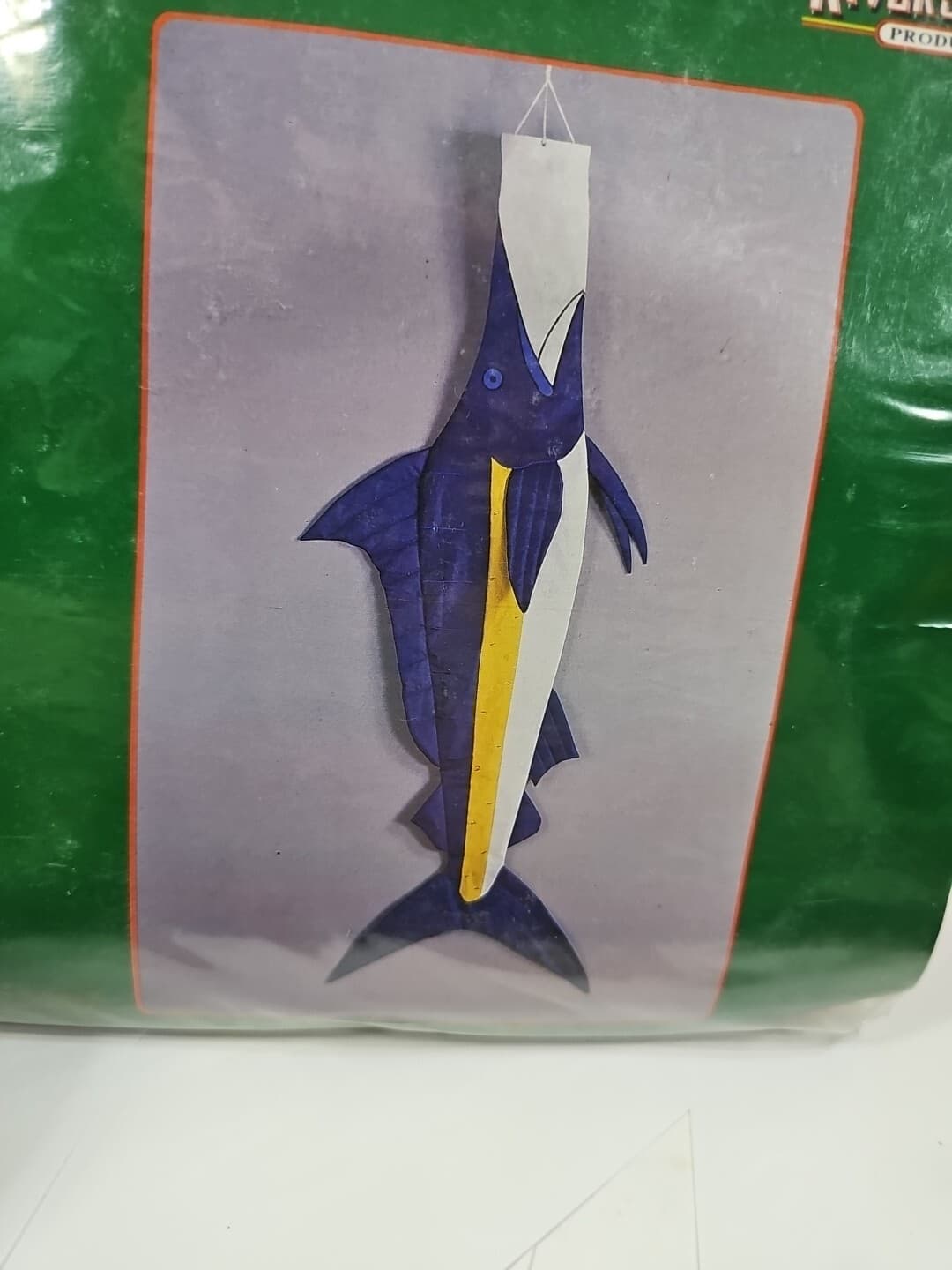 Blue Marlin Windsock 60" Fish Wind Sock Rivers Edge Heavy Duty Nylon Material  4