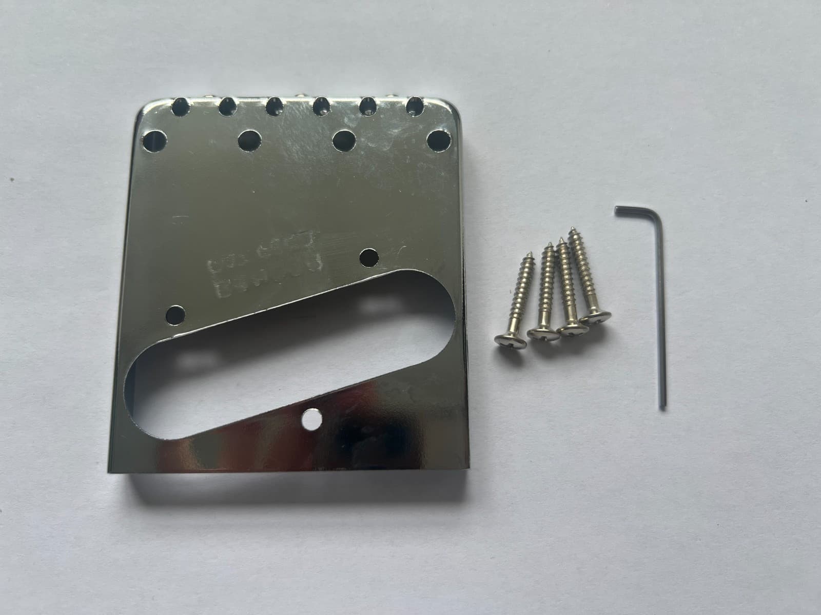 Chrome Fender Vintage Style Telecaster guitar Bridge Brass Saddles Through Body 2