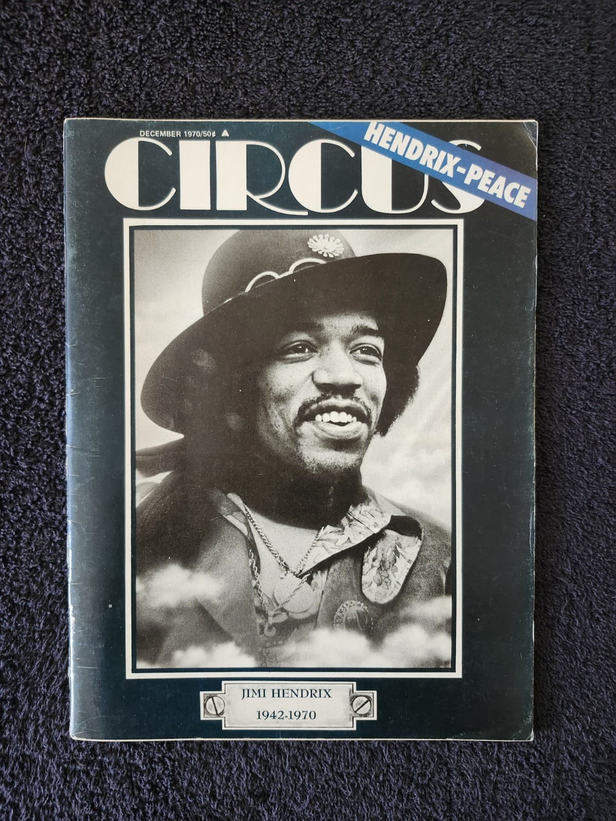 1970 Circus Music Magazine~Death Of Jimi Hendrix + Joni, Zeppelin, Iggy, Sly VF