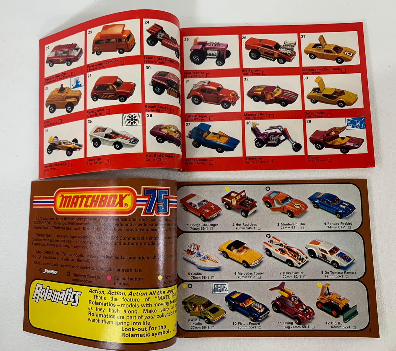 2 Matchbox Collector's Catalogs 1975 - 1976  U.S.A. Editions Booklet Catalog 5