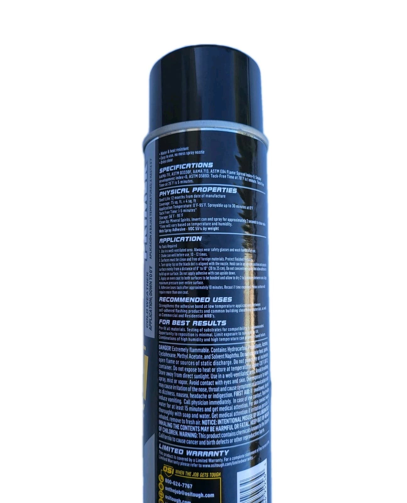 OSI Adhesive Flashing Primer Spray Bonding Agent Cold Weather 2