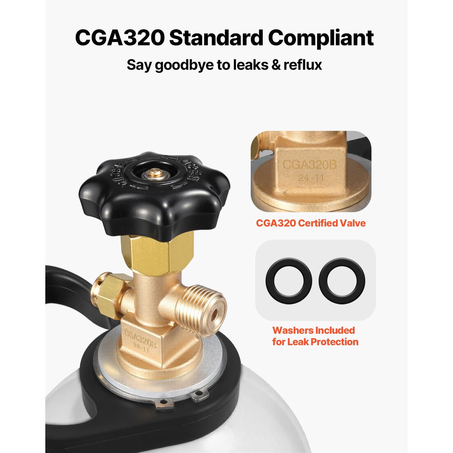 CO2 Tank 10 lbs New Aluminum Alloy Gas Cylinder with CGA320 Valve DOT Approved 5