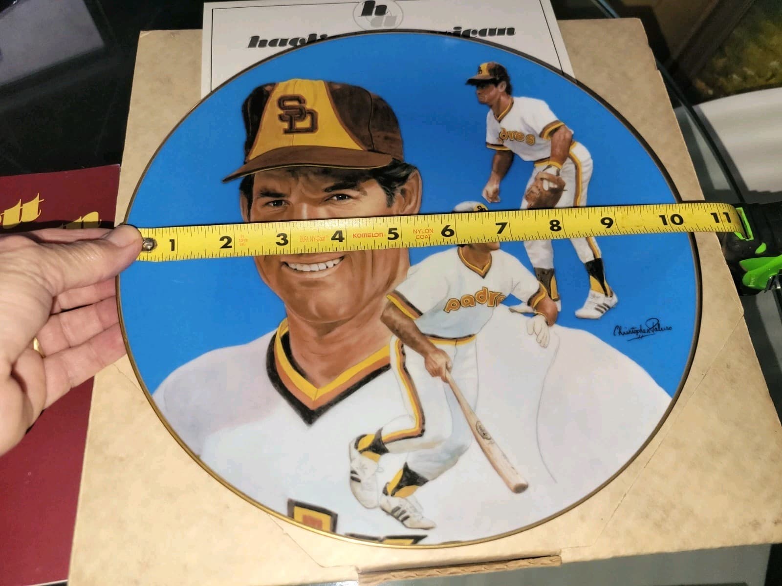 Steve Garvey 1983 Plate 3888/10,000 Signed Hackett American Original Box-Papers 6