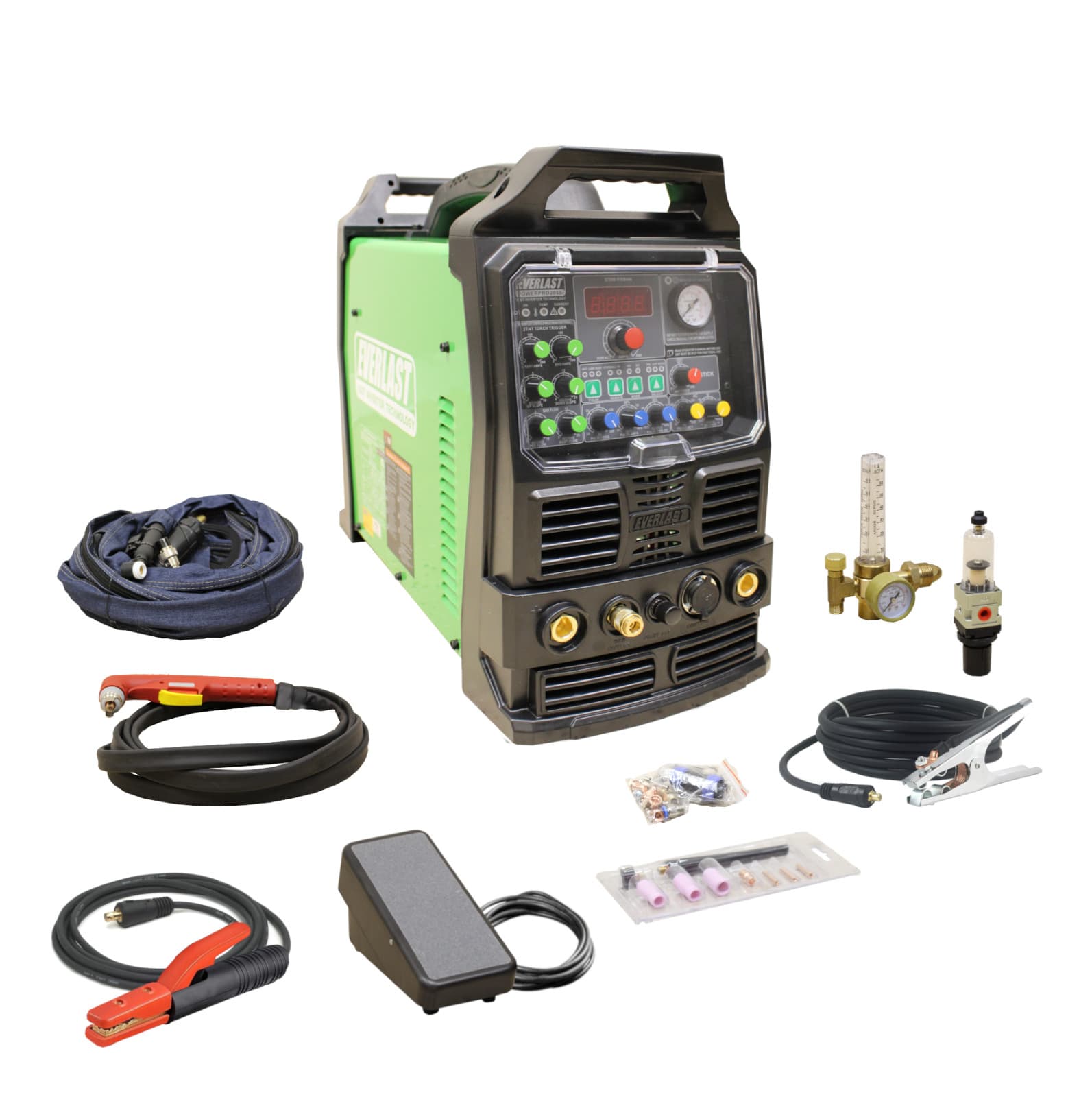 NEW PowerPro 205Si 200AMP ACDC TIG STICK PULSE WELDER 50amp plasma cutter