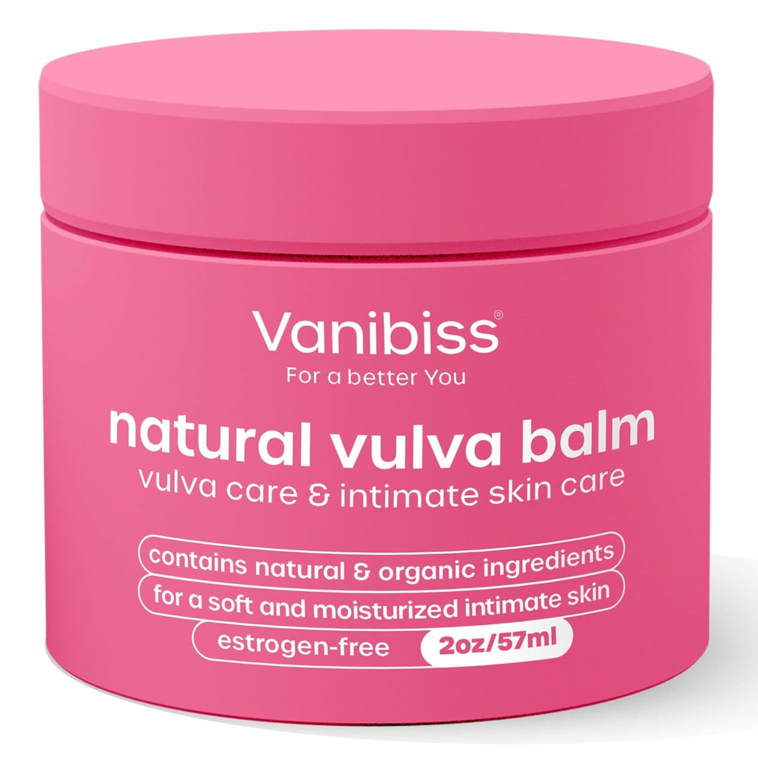 Vanibiss Natural Vulva Balm - Vulva Cream & Vaginal Moisturizer, Hydrating Vulva