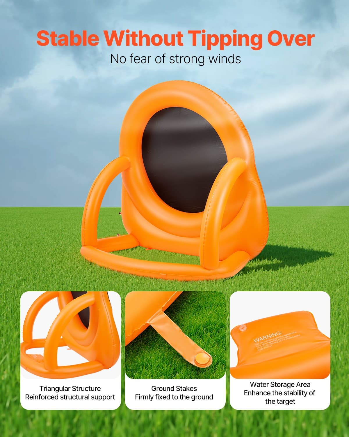 VEVOR Inflatable Soccer Dart Board over 6 ft with 4 Kick Balls 12 Tennis Pump 5