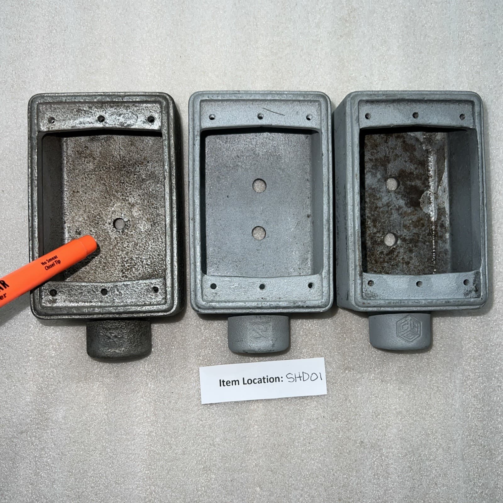 CROUSE-HINDS FS-1 SINGLE GANG CAST CONDULET OUTLET BOX 1/2" HUB LOT OF 3 2