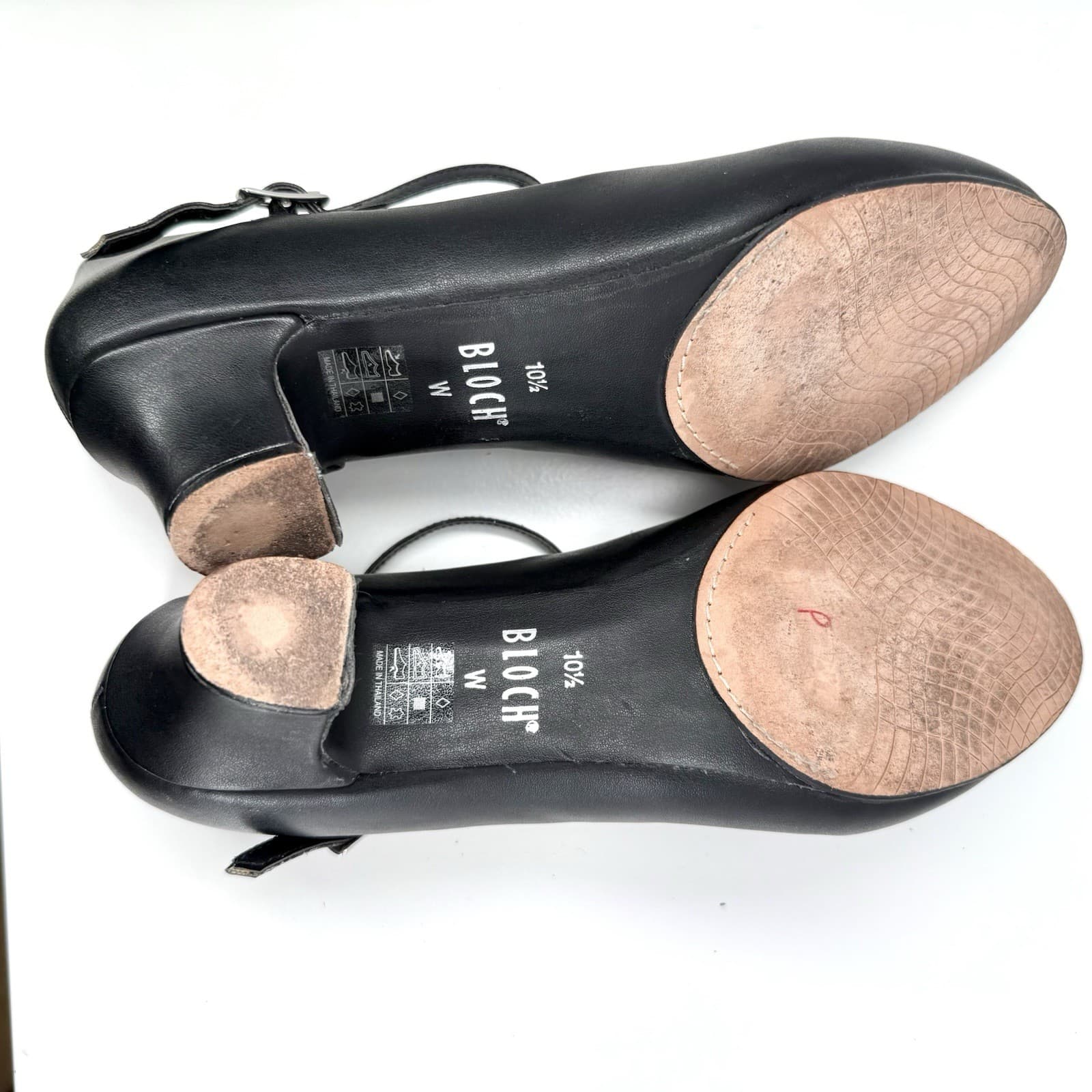 Women's BLOCH Leather Character Dance Cabaret Shoes Size: 10.5 W with a Strap 5