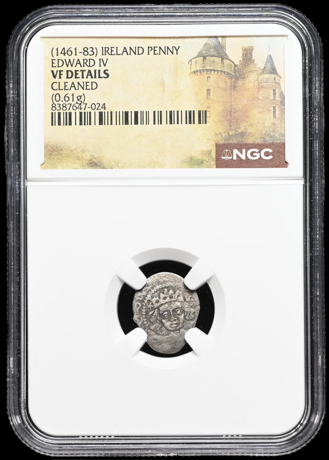 IRELAND. Edward IV, 1471-1483. Silver Penny. Dublin, Burns Type 22, NGC VF 3