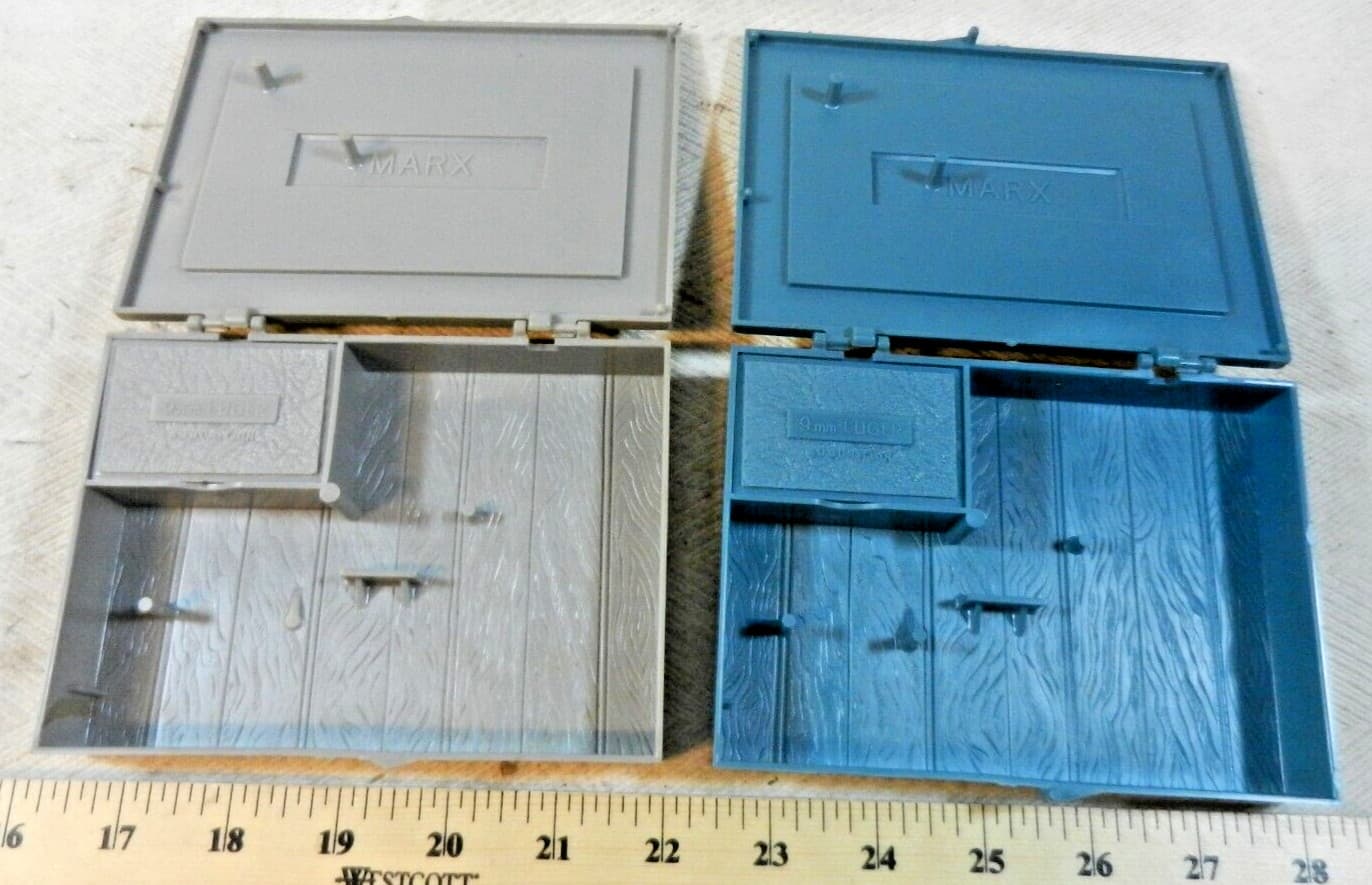 Marx 245 Luger Historic Guns Miniature Cap Gun - 2 Plastic Cases! 3