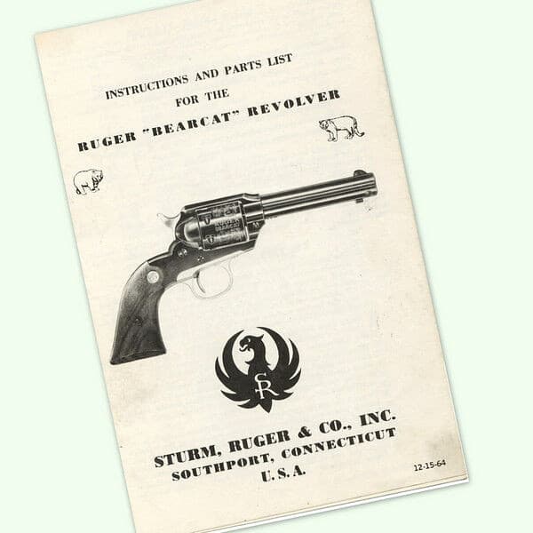 Ruger Bearcat Revolver Instructions Parts Owners Manual Diagrams Views Assembly