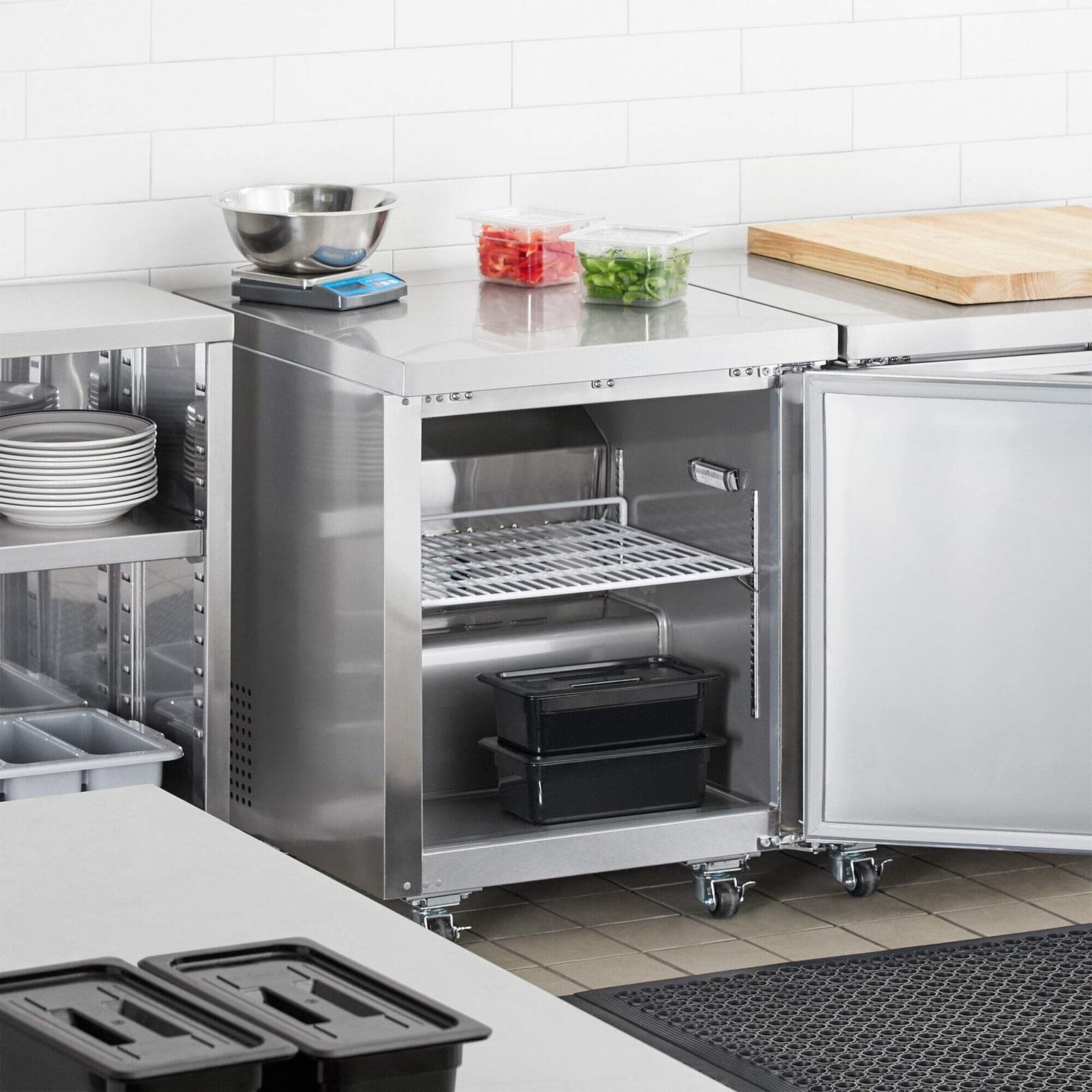 27" Stainless Steel ADA Height Undercounter Refrigerator 6