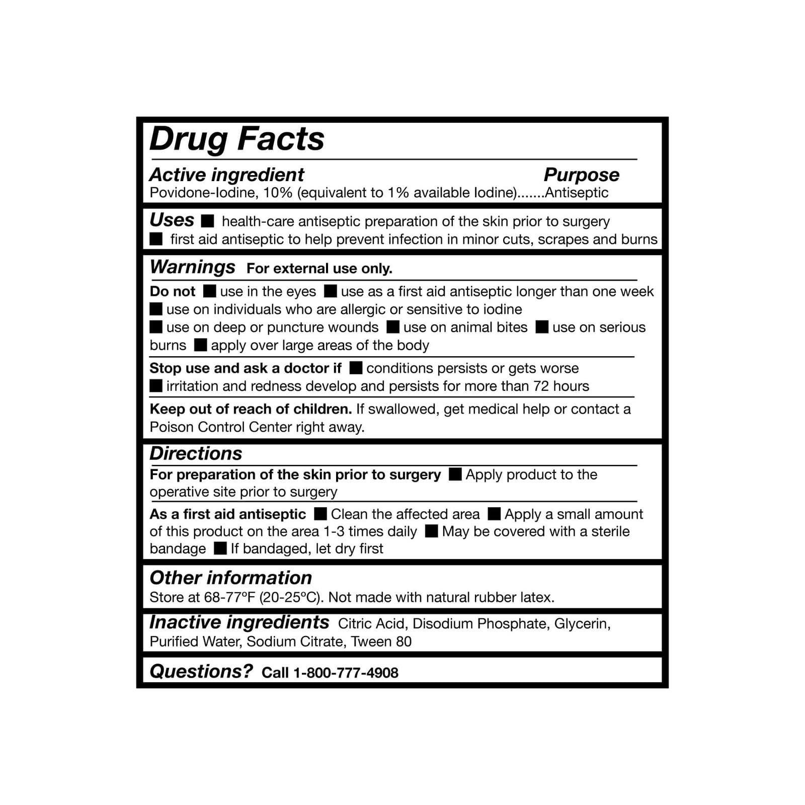 McKesson PVP Prep Solution 10% Povidone-Iodine 8 oz. Flip-Top Bottle 1 Each 034 3