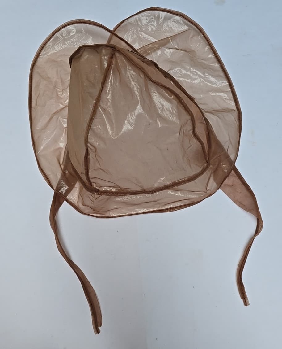 Vintage Deluxe Rain Bonnet Hat Vinyl/Plastic Head/Hair Protection Old Brown 4