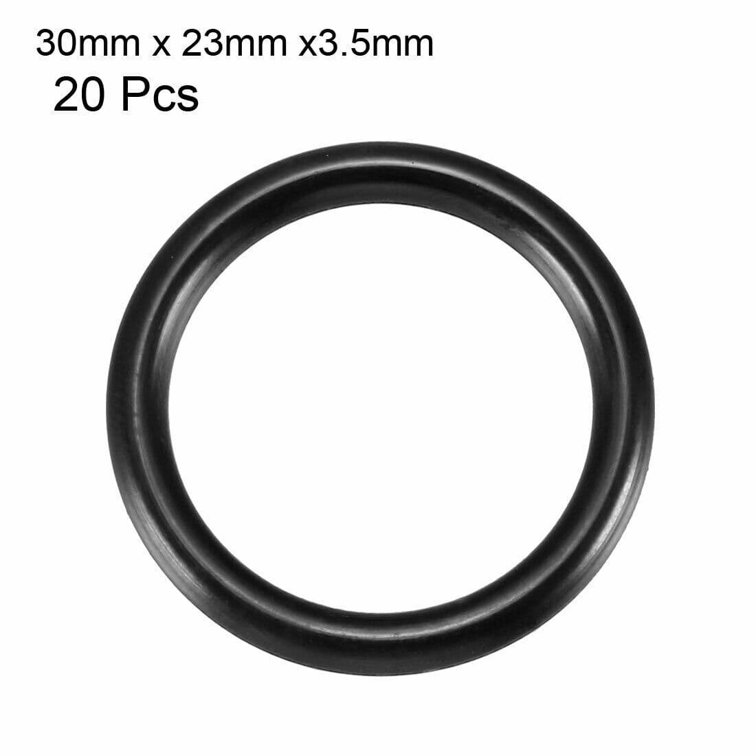 20Pcs Black Round Nitrile Butadiene Rubber NBR O-Ring 30mm OD 3.5mm Width ✦KD 3