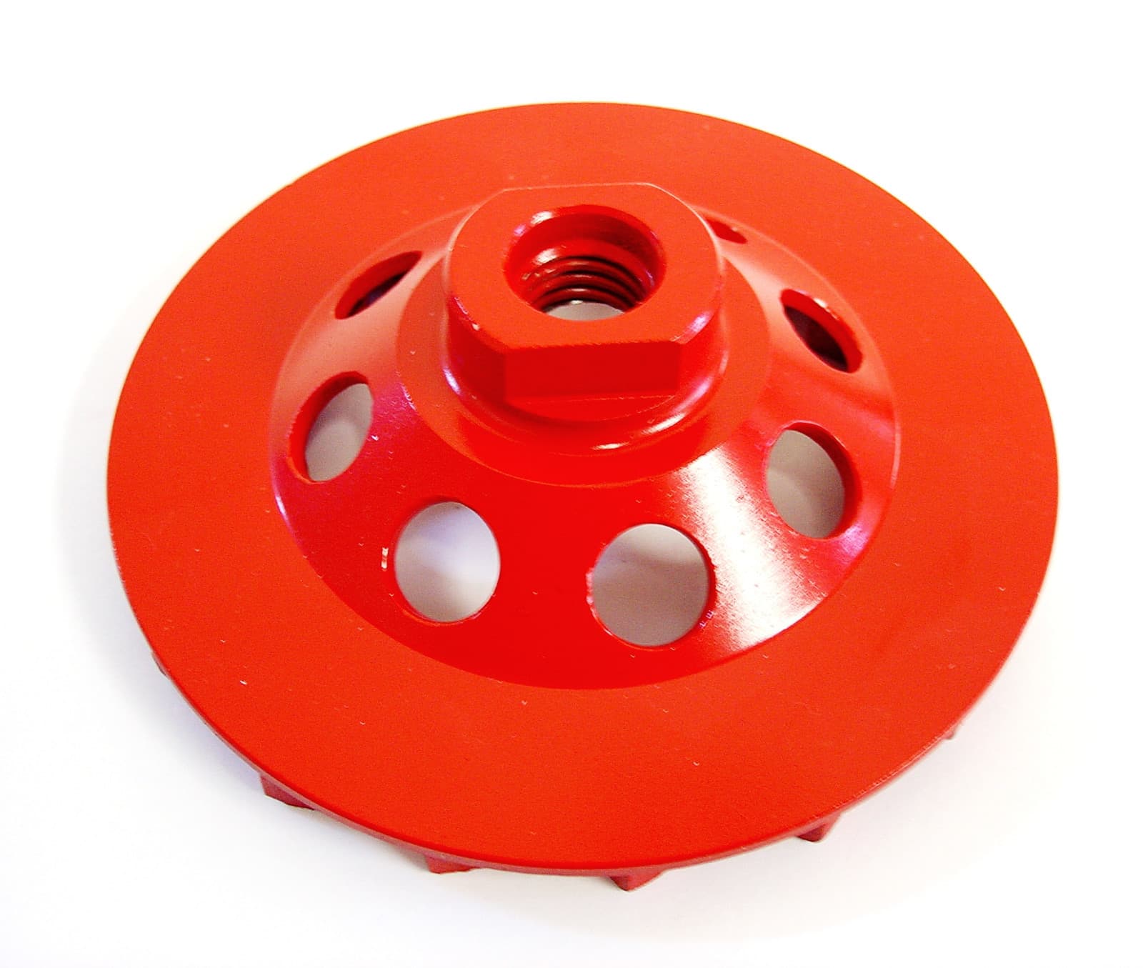 4.5" Spiral Turbo Concrete Diamond Grinding Cup Wheel 18seg 5/8”-11 Arbor 3