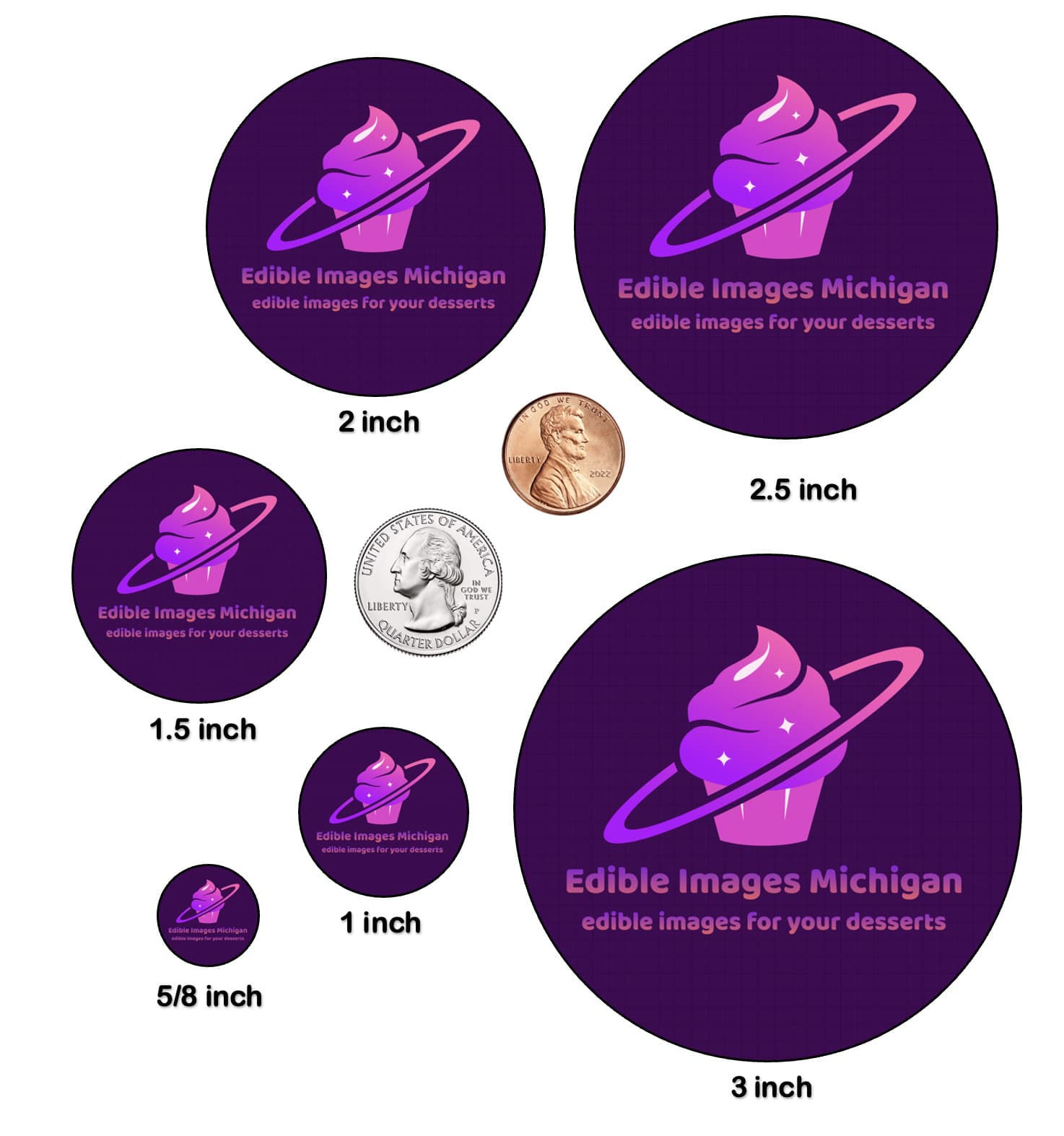 12 count LABUBU Edible Image rounds, choose your size, pre cut 4