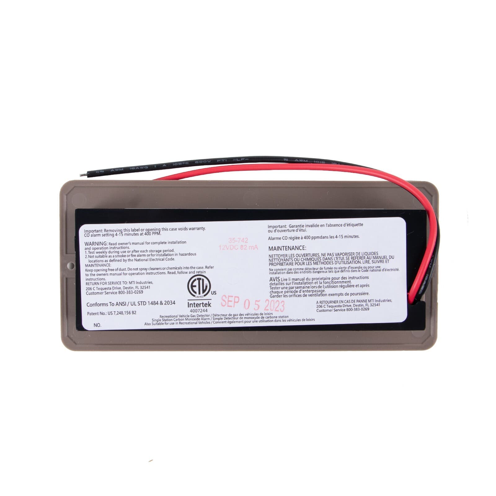 Safe-T-Alert RV Dual Carbon Monoxide & Propane Gas Detector Alarm | 12V Safety 3