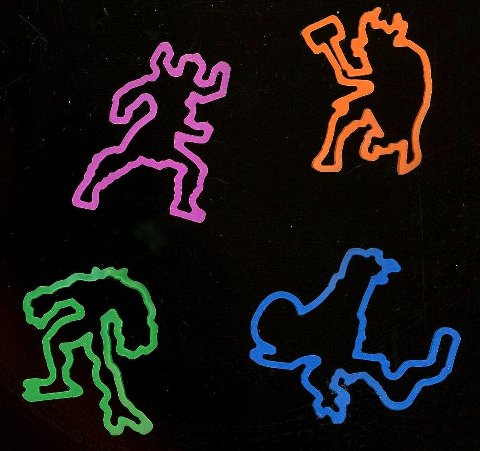 Super Hero Wrist Bands 2 packages 6" - 13" Rubber Jewelry Fun Toy 40 Bands 3