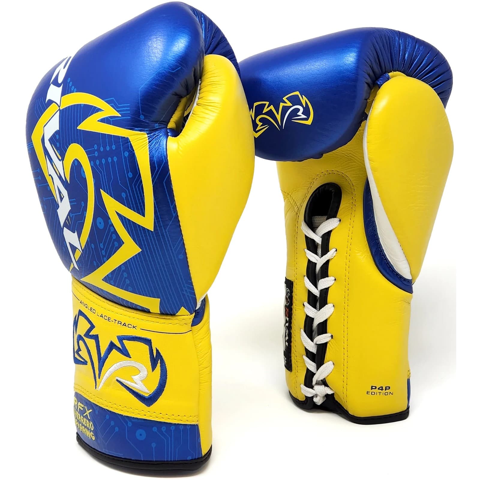 Rival Boxing RFX-Guerrero Sparring Gloves P4P Edition - 16 oz. - Blue/Yellow 3