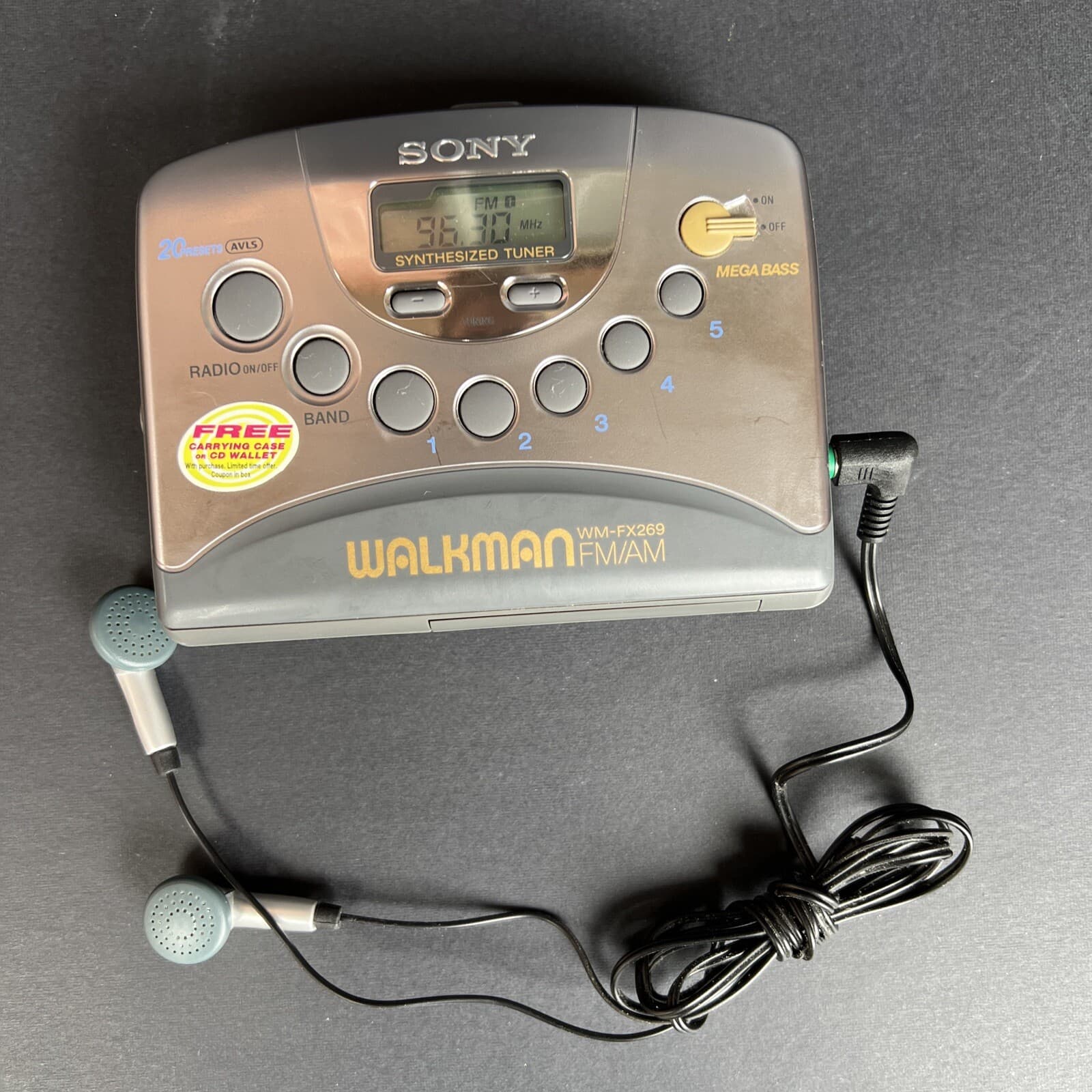 Sony Walkman WM-FX269 AM/FM Tape Radio Works Tape Does Not Headphones Work