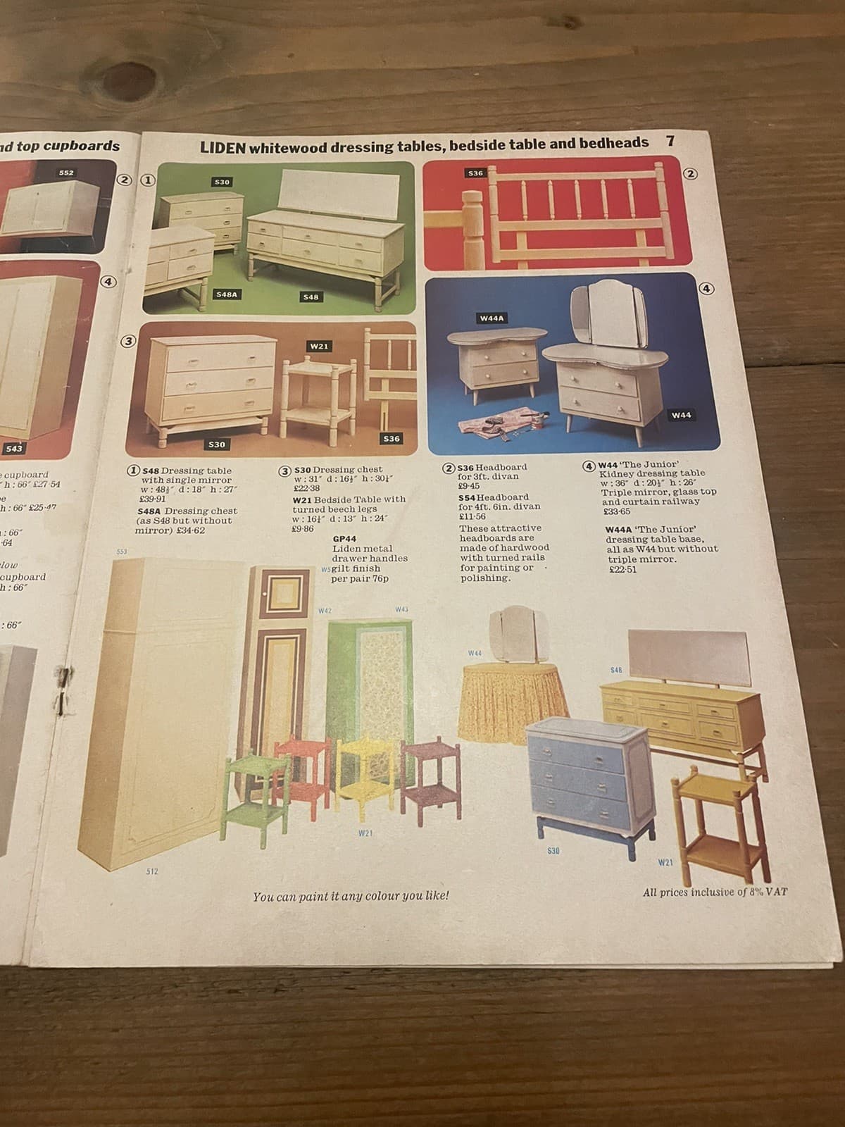 THE LIDEN CATALOGUE - Whitewood Furniture For Colourful Homes August 1974 1970s 4