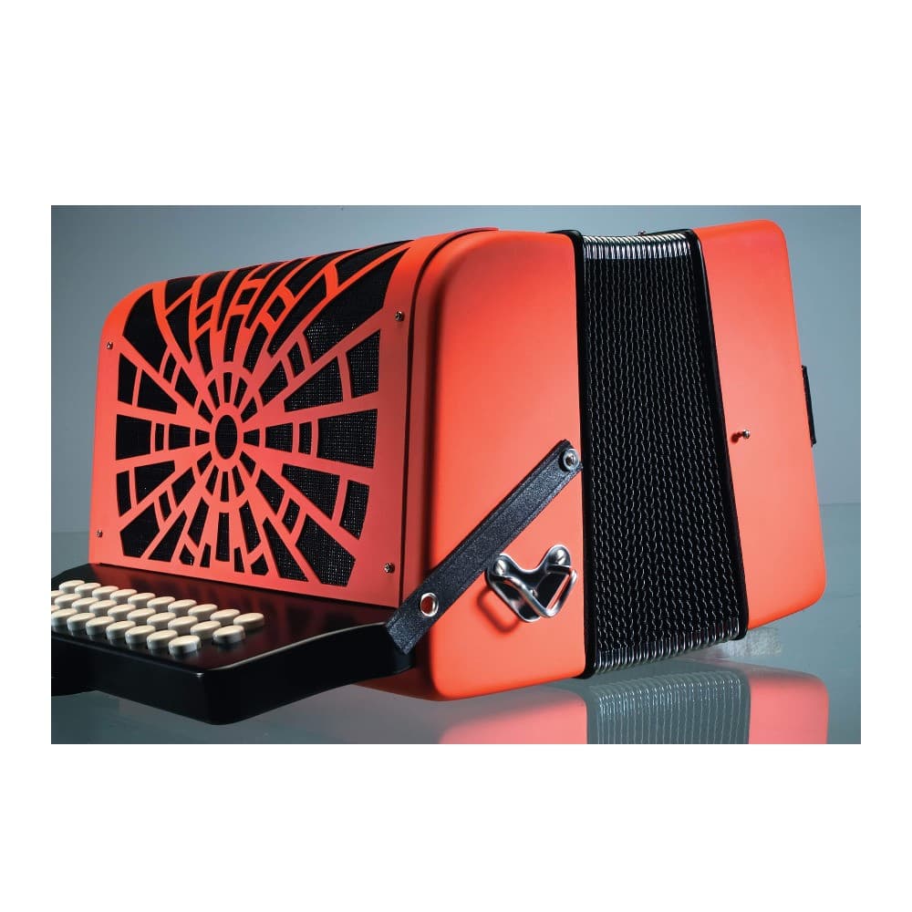 Hohner Compadre FBbEb Accordion in Orange with Gig Bag 2