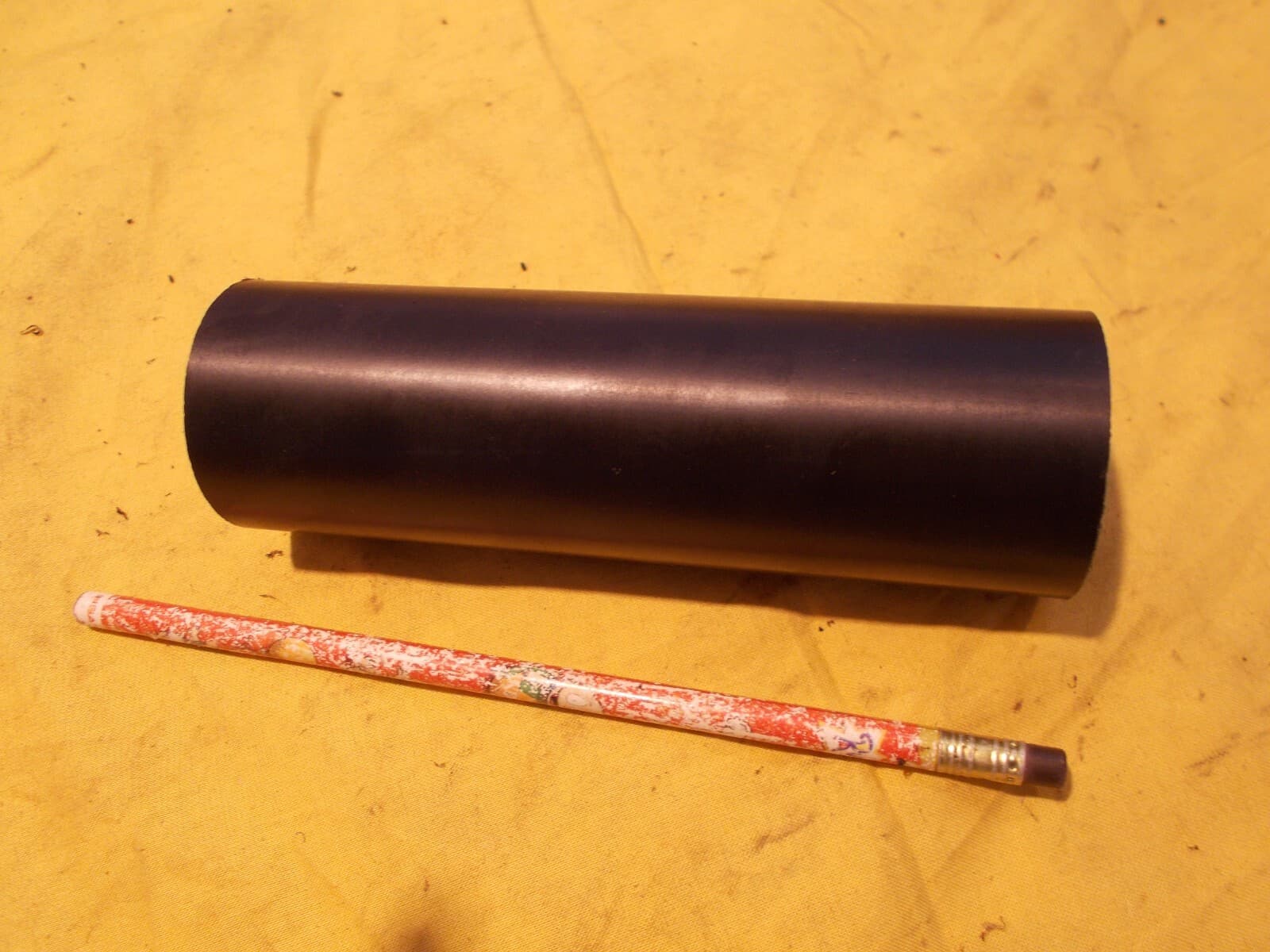 BLACK ABS TUBE machinable plastic round bushing stock 1-15/16" OD x 6" LONG 2